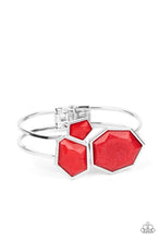 Load image into Gallery viewer, Tourist TRAPEZOID Red Hinged Bracelet