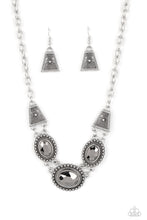 Load image into Gallery viewer, Textured TRAPEZOID Silver Necklace