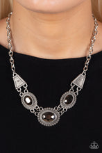 Load image into Gallery viewer, Textured TRAPEZOID Silver Necklace