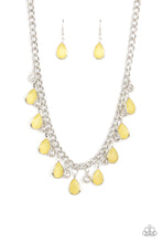 Load image into Gallery viewer, Frosted and Framed Yellow Necklace