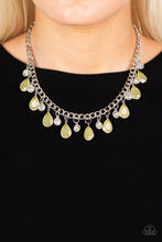 Load image into Gallery viewer, Frosted and Framed Yellow Necklace