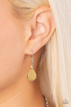 Load image into Gallery viewer, Frosted and Framed Yellow Necklace