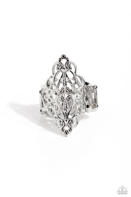 Curled Crown Silver Ring