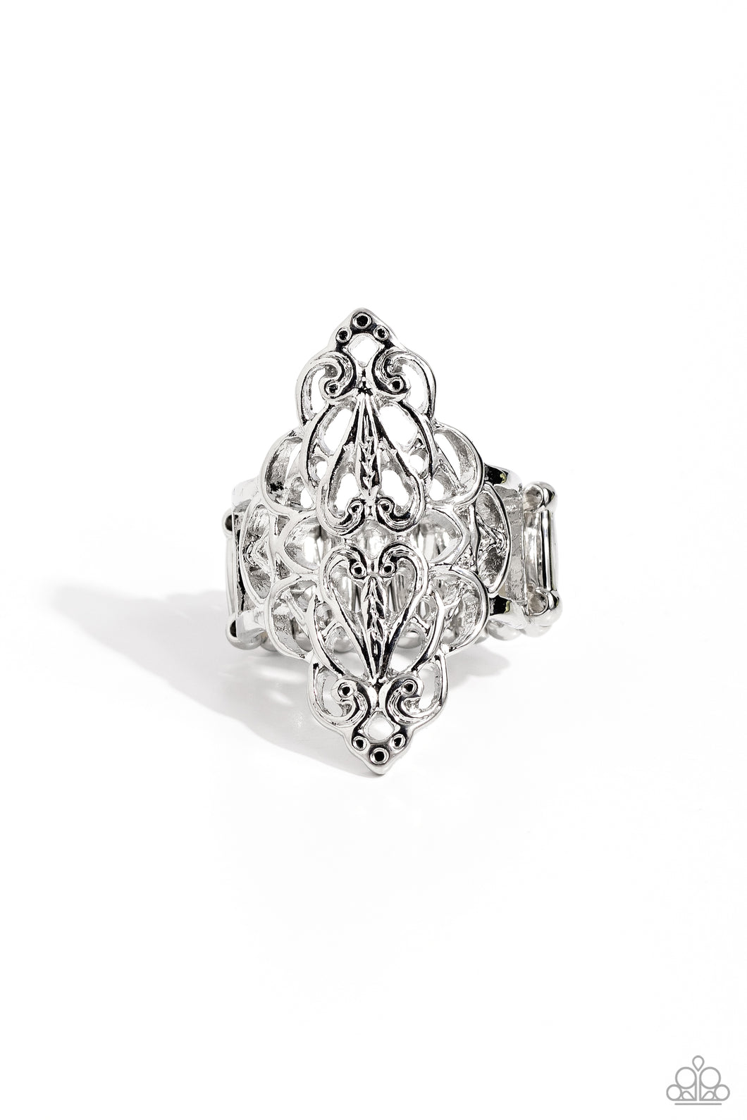 Curled Crown Silver Ring