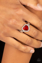 Load image into Gallery viewer, Committed to Cupid Red Skinny Band Ring