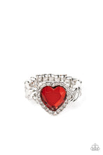Load image into Gallery viewer, Committed to Cupid Red Skinny Band Ring