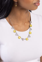 Load image into Gallery viewer, Floral Crowned Yellow Necklace