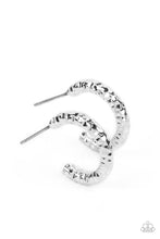 Load image into Gallery viewer, Wandering Wreaths Silver Hoop Earrings
