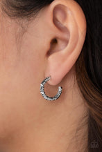 Load image into Gallery viewer, Wandering Wreaths Silver Hoop Earrings