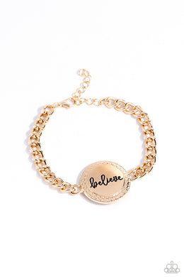 Hope and Faith Gold Bracelet