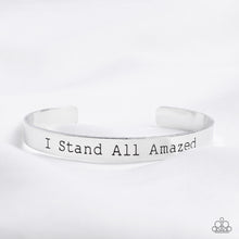 Load image into Gallery viewer, I Stand All Amazed Silver Cuff
