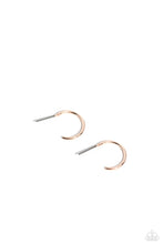 Load image into Gallery viewer, Ultra Upmarket Rose Gold Hoop Earrings