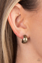 Load image into Gallery viewer, Burnished Beauty Brass Mini Hoop Earrings