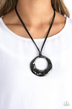 Load image into Gallery viewer, Tectonic Treasure Black Necklace