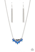 Load image into Gallery viewer, Flash of Fringe Blue Necklace