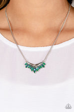 Load image into Gallery viewer, Flash of Fringe Green Necklace