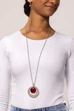 Load image into Gallery viewer, Cat’s Eye Couture Red Necklace