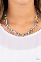 Load image into Gallery viewer, Happy Looks Good on You Blue Necklace