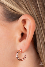 Load image into Gallery viewer, Wandering Wreaths Copper Mini Hoop Earrings