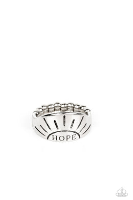 Hope Rising Silver Skinny Band Ring