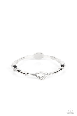 Chiseled Craze White Bangle
