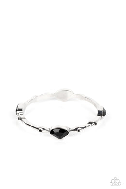 Chiseled Craze Black Bangle