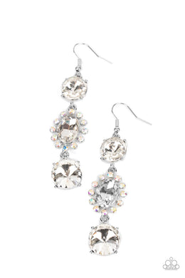 Magical Melodrama White Earrings