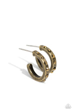 Load image into Gallery viewer, Gallant Glitz Brass Mini Hoops