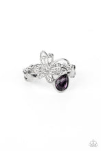 Load image into Gallery viewer, Flawless Flutter Purple Skinny Band Ring