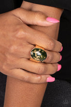 Load image into Gallery viewer, Gold Leaf Glam Black Ring