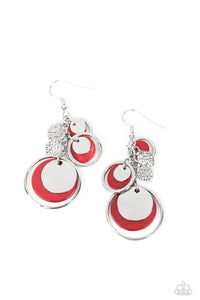 Saved by the SHELL Red Earrings