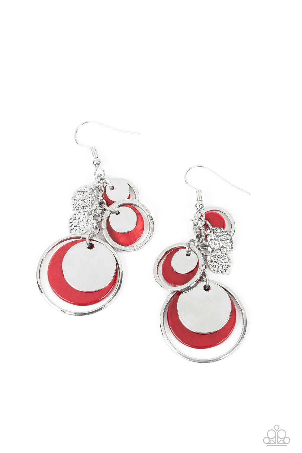 Saved by the SHELL Red Earrings
