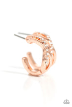 Load image into Gallery viewer, Horoscopic Helixes Copper Mini Hoop Earrings