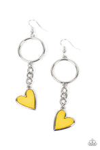 Load image into Gallery viewer, Don’t Miss a HEARTBEAT Yellow Earrings