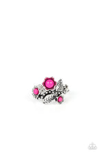 Load image into Gallery viewer, Wonderland Wildflower Pink Skinny Band Ring