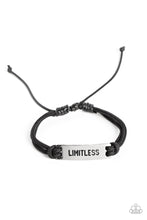 Load image into Gallery viewer, Limitless Layover Black Pull Cord Bracelet