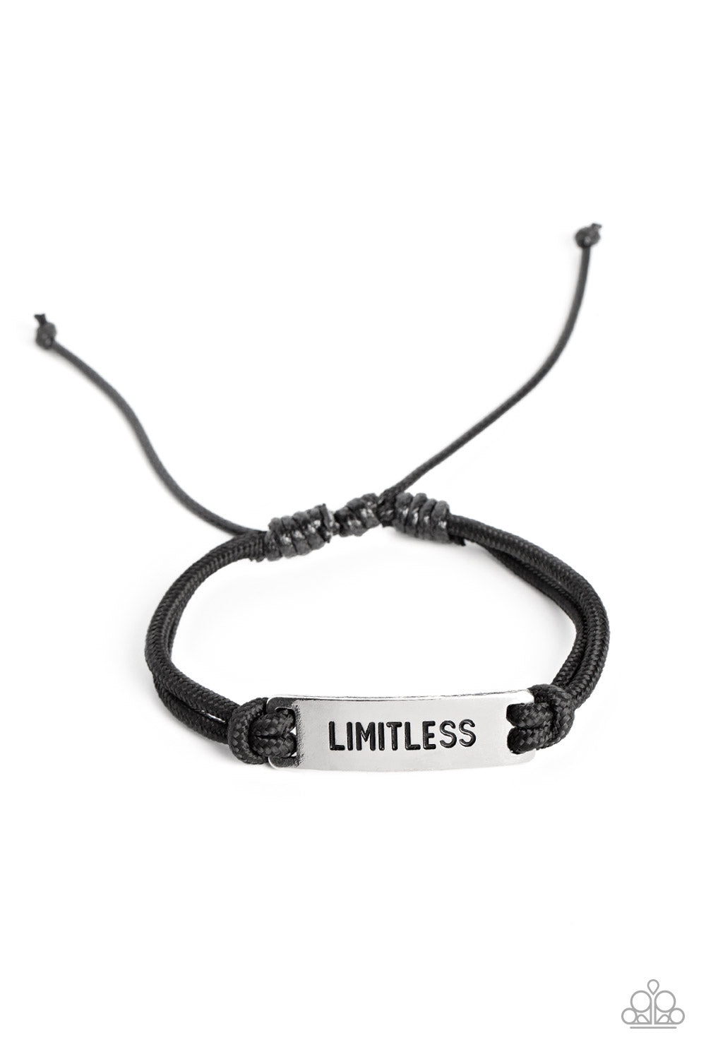Limitless Layover Black Pull Cord Bracelet