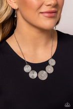Load image into Gallery viewer, Medaled Mosaic White Necklace