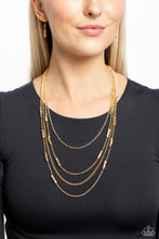 Load image into Gallery viewer, Metallic Monarch Gold Necklace