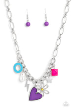 Load image into Gallery viewer, Living in CHARM-ony Purple Necklace
