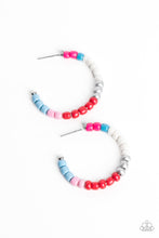 Load image into Gallery viewer, Multicolored Mambo Pink Multi Hoop Earrings