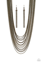 Load image into Gallery viewer, Cascading Chains Brass Necklace