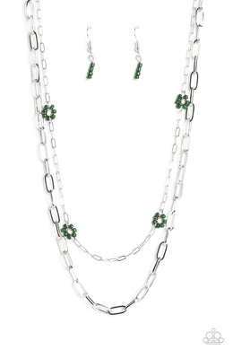 Bold Buds Green Necklace