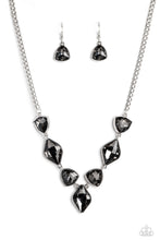 Load image into Gallery viewer, Glittering Geometrics Silver Necklace