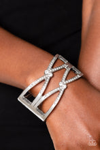 Load image into Gallery viewer, Entrancing Etiquette White Hinged Bracelet