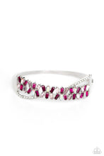Load image into Gallery viewer, Timeless Trifecta Pink Hinged Bracelet