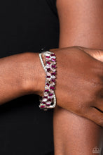 Load image into Gallery viewer, Timeless Trifecta Pink Hinged Bracelet