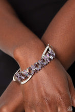 Load image into Gallery viewer, Timeless Trifecta Purple Hinged Bracelet
