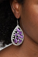 Load image into Gallery viewer, Cats Eye Class Purple Earrings