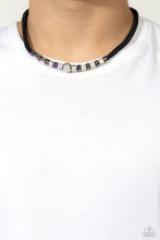 Load image into Gallery viewer, Oil Spill Orbit Silver Urban Necklace